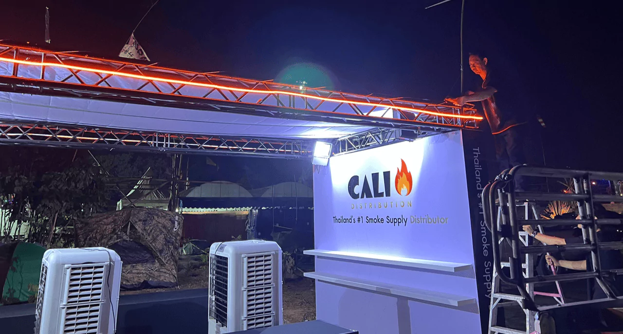 บูธสำหรับขายสินค้าตอนกลางคืน