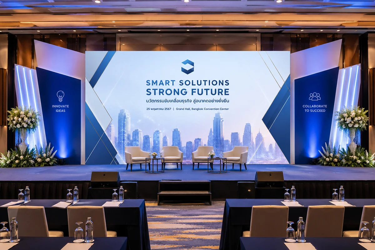 การออกแบบเวที Stage Design ให้โดดเด่นและสื่อสารได้ชัดเจน